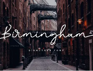 Birmingham Signature font