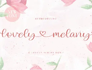 Lovely Melany font