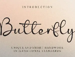 Butterfly Calligraphy font