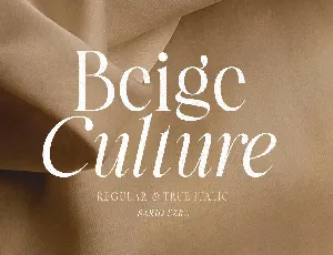 Beige Culture font