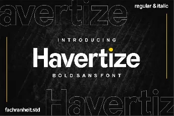 Havertize Bold Sans Serif font