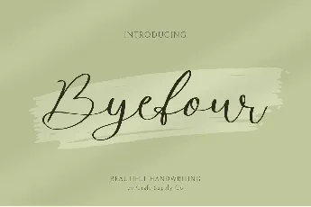 Byefour font