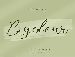 Byefour font