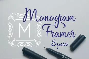 Square Monogram Frames font