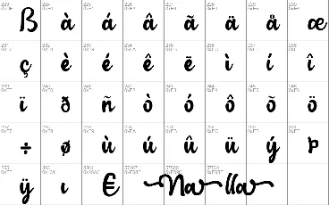 Nadilla font