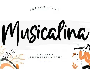 Musicalina Modern Handwritten font