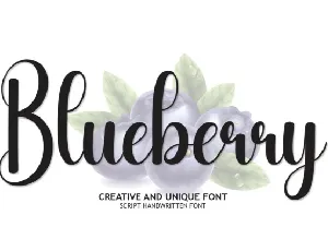 Blueberry Script Typeface font