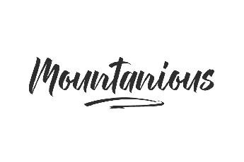 Mountanious font