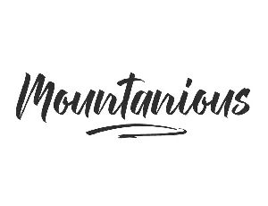 Mountanious font