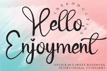 Hello Enjoyment Calligraphy font