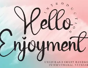 Hello Enjoyment Calligraphy font