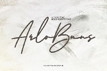 Arlobuns Signature font