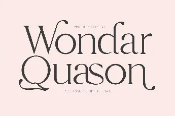 Wondar Quason Classic Serif Typeface font