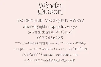 Wondar Quason Classic Serif Typeface font