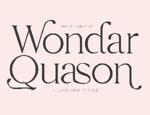 Wondar Quason Classic Serif Typeface font