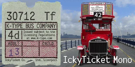 IckyTicket Mono font