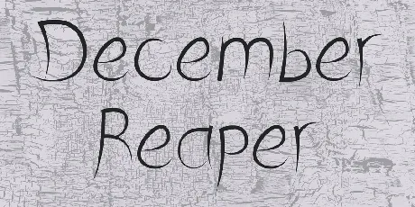 December Reaper font