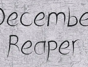 December Reaper font