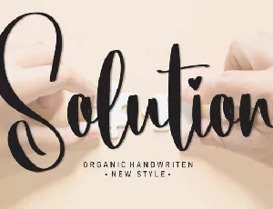 Solution Script Typeface font