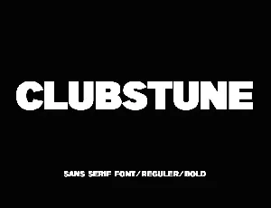 Clubstune font