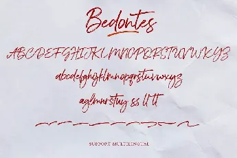 Bedontes Handwritten Brush font