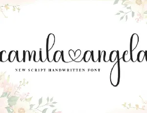 Camila Angela Script font