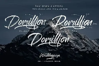 The Domillion Brush font