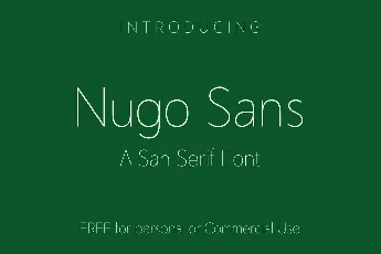 Nugo Free Sans Serif font