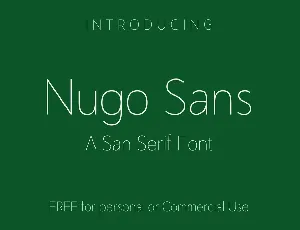 Nugo Free Sans Serif font