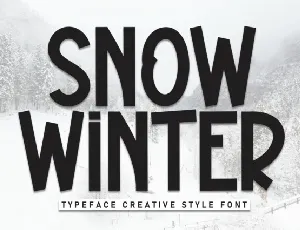 Snow Winter Display font