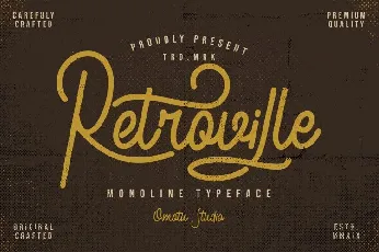 Retroville Script font