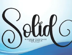 Solid Script font