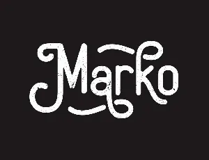 Marko Vintage Display Typeface font