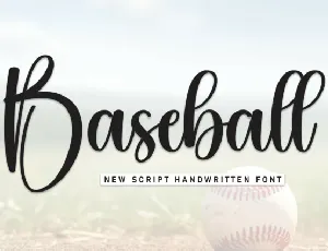 Baseball Script Typeface font