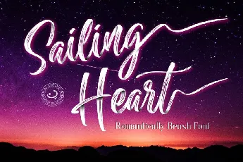 Sailing Heart Brush font