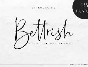 Bettrish Signature Free font