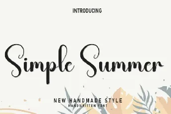 Simple Summer Script font