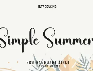 Simple Summer Script font