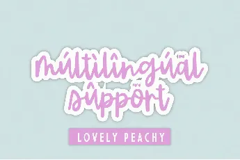 Lovely Peachy font