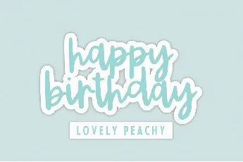 Lovely Peachy font