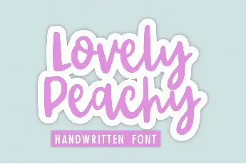 Lovely Peachy font