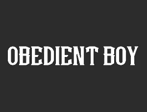 Obedient Boy font