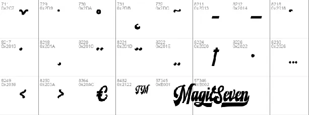 Magic Seven font