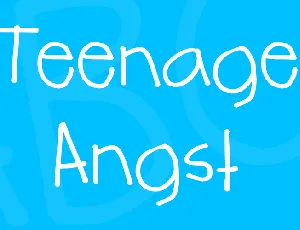 Teenage Angst font