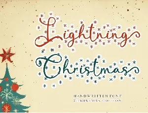 Lightning Christmas - Personal font