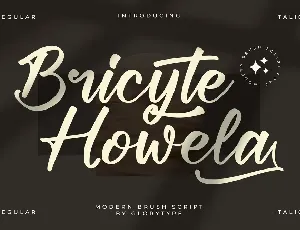 Bricyte Howela font