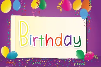 Birthday font