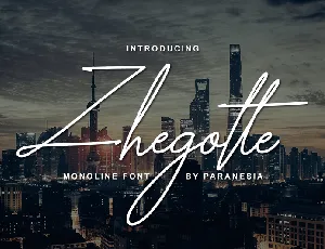 Zhegotte Script font