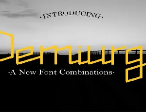 Demiurge font