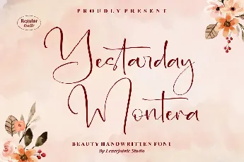 Yestarday Montera font